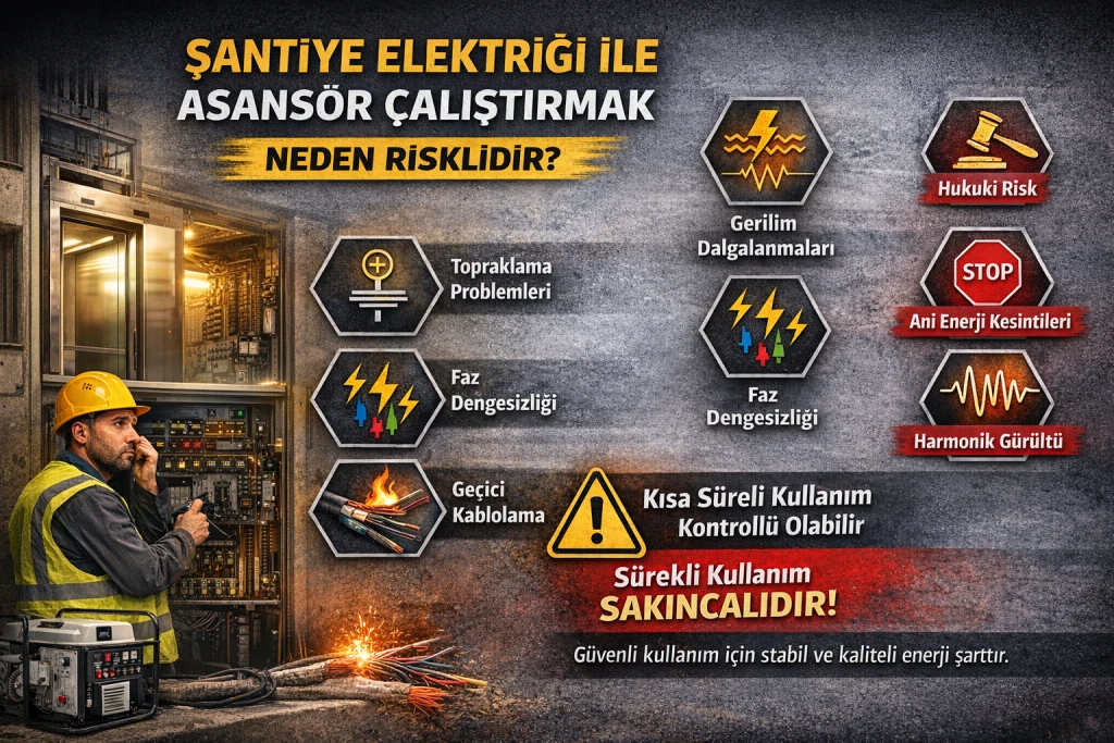 Şantiye Elektriği ile Asansör Çalıştırmak Neden Risklidir?